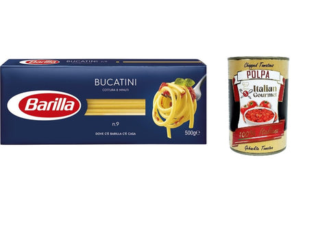 10x Pasta Barilla Bucatini Nr. 9 italienisch Nudeln 500 g pack + Italian Gourmet polpa 400g