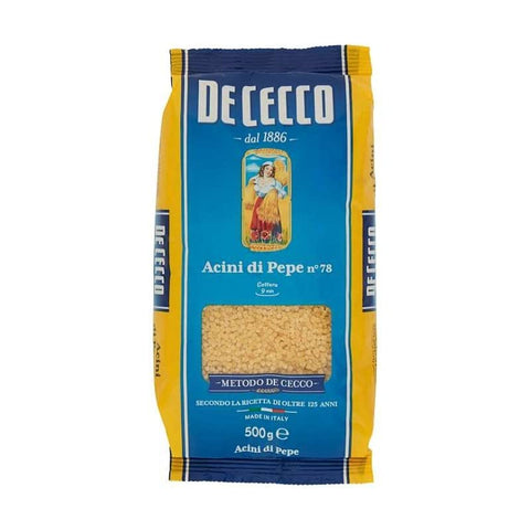 10x De Cecco Pasta 100% Italienisch Acini di Pepe n° 78 kurze Pasta 500g