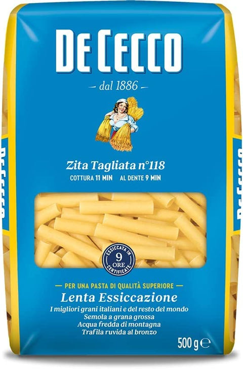 10x Pasta De Cecco 100% Italienisch Zita Tagliata N°118 Nudeln 500g + Italian Gourmet Polpa 400g