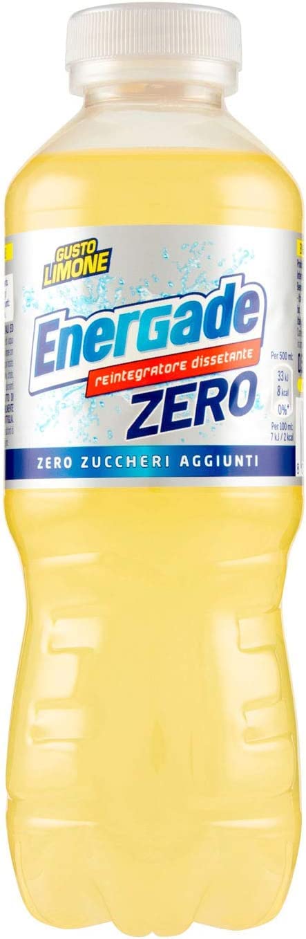 12x Energade zero Limone Bevanda energetica ohne zucker Zitronen-Energy-Drink sugar free 0,5 lt
