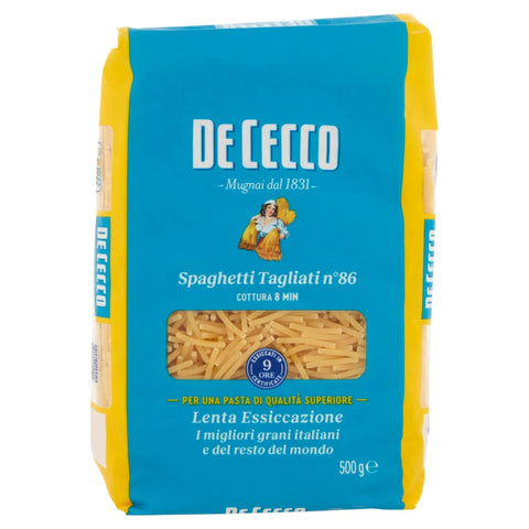 10x Pasta De Cecco 100% Italienisch Spaghetti tagliati n°86 Nudeln 500g + Italian Gourmet Polpa 400g