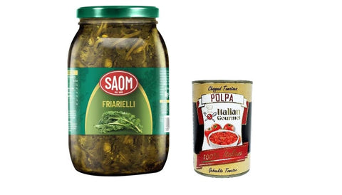 Saom Friarielli Neapolitaner in Öl im Glas 960gr+ Italian Gourmet polpa 400g