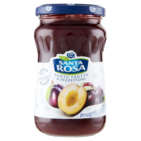 Santa Rosa, Confettura di Prugne, Pflaume marmelade Brotaufstrich, plum jam, ideal für Desserts und Kuchen 6x 350g + Italian Gourmet polpa 400g