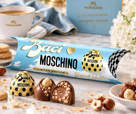 6x Baci Perugina Moschino Biscuit Sublime (3 Stück pro Röhre)