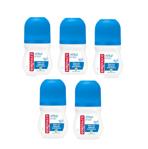5x Borotalco Deo Roll-On Attivo ai sali marini 50ml SONDERANGEBOT