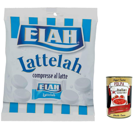 12x Elah Lattelah Milchbonbons gefüllt mit Milch und Magerjoghurt 100g + Italian Gourmet polpa 400g