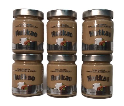 Nutkao gran cremeria 6x350g. Milch- und Haselnusscreme, hochwertiger italienischer Haselnussaufstrich