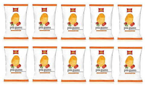 10x San Carlo più gusto Limette & rosa Pfeffer Chips Kartoffelchips gesalzen 50g