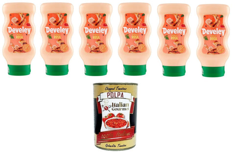 Salsa Rosa Senza Glutine,Glutenfreie rosa Sauce 6x410ml + Italian Gourmet polpa 400g