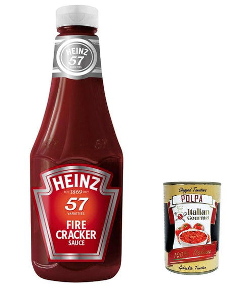 Heinz Firecracker Sauce, Squeeze Dosier flasche, 875 ml + Italian gourmet polpa 400g