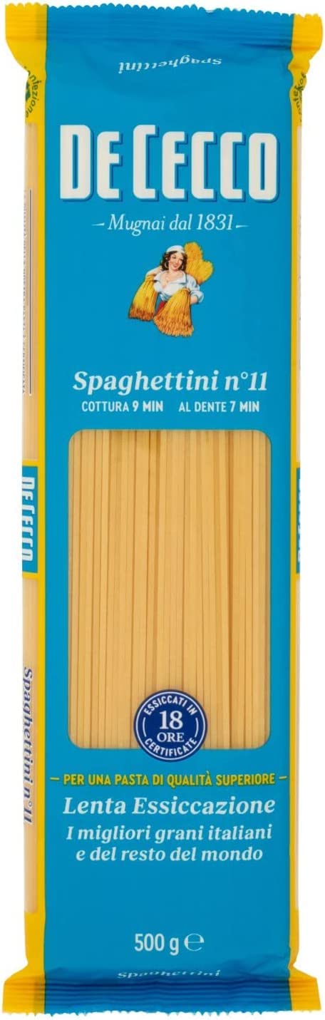 10x Pasta De Cecco 100% Italienisch Spaghettini n°11 Nudeln 500g + Italian Gourmet Polpa 400g