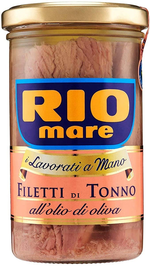 Rio Mare Filetti di Tonno in Olio di oliva Thunfischfilets in Olivenöl handgemacht 250g