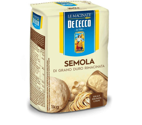 12x De Cecco Hartweizengrieß Semola di grano duro rimacinata 1kg
