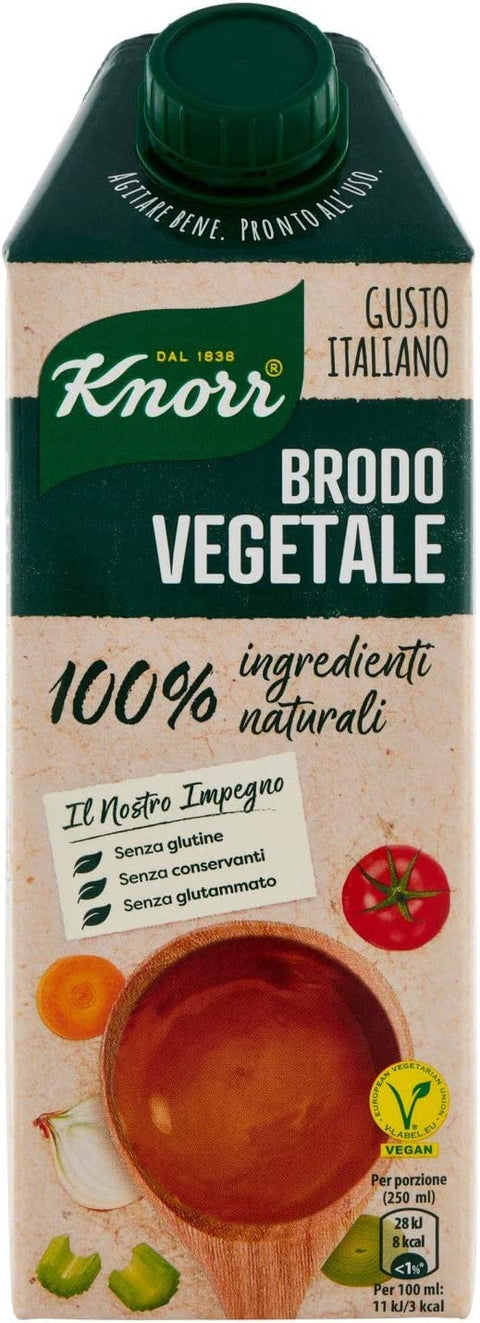 Knorr Brodo Vegetale Brühe mit Gemüse 100% natürliche Zutaten Gluten-frei 750ml