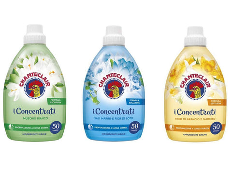TESTPAKET CHANTECLAIR Ammorbidente i Concentrati Weichspüler (3 x 1000ml) lang anhaltender Duft 50 Wäschen Waschmittel