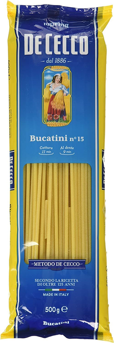 10x Pasta De Cecco 100% Italienisch Bucatini n. 15 Nudeln 500g