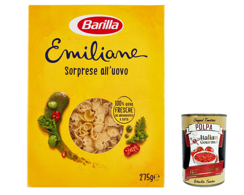 10x Pasta all' Uovo Le Emiliane Sorprese, Eiernudeln, Pasta mit Ei 275g + Italian Gourmet polpa 400g