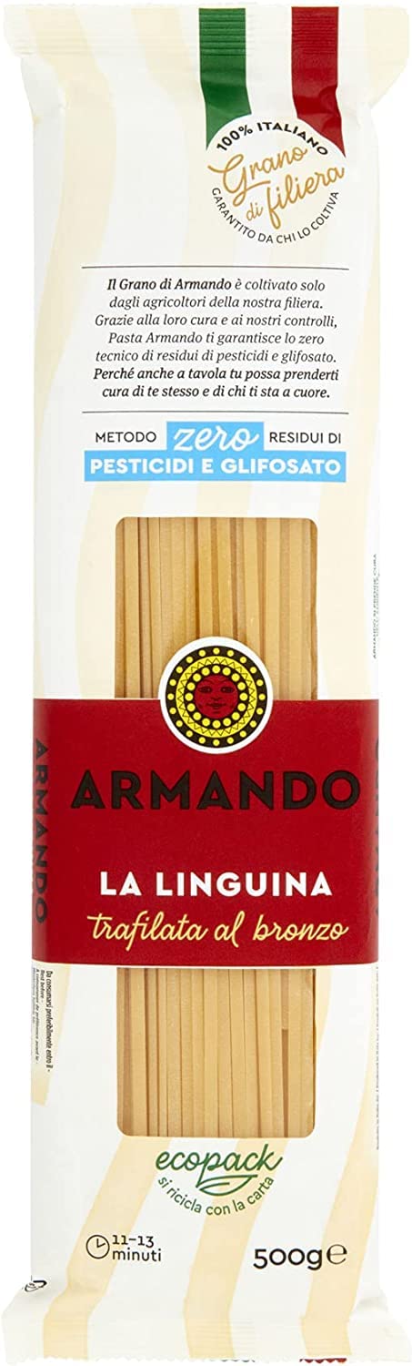 10x Il Grano Di Armando La Linguina Italienischer Weizen Bronze gezeichnet 100% Italienische Pasta 500g