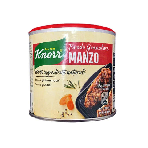 3x Knorr Brodo Granulare Manzo Rindfleisch granulierte Brühe 100% natürliche Zutaten 135g Gluten-frei 100% Italienische Brühe