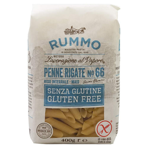 Rummo - Penne Rigate n.66 Gluten Free Bronze Gezeichnete - 12 Packungen mit 400 g