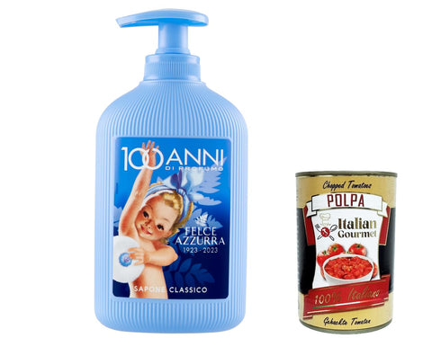 12x Felce Azzurra sapone liquido Classico, Flüssigseife Liquid Soap - 300 ml + Italian Gourmet Polpa 400 g