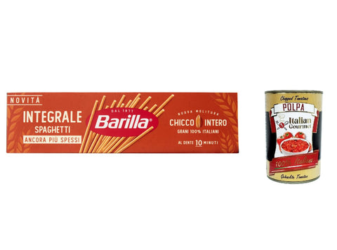 10x Pasta integrale Spaghetti Integrali Vollkorn italienisch Nudeln 500 g pack + Italian Gourmet polpa 400g