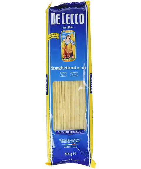 10x Pasta De Cecco 100% Italienisch Spaghettoni n. 412 Nudeln 500g
