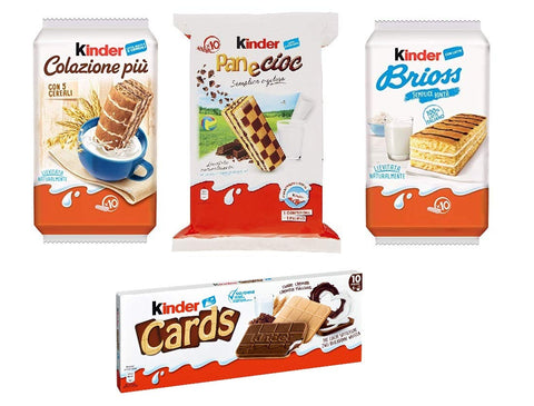 Testpaket Kinder Ferrero Brioss Colazione più Panecioc brioche snack cards