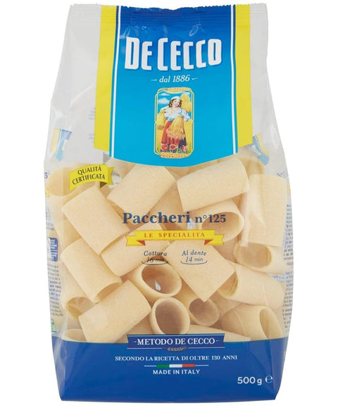 10x Pasta De Cecco 100% Italienisch Paccheri n 125 Nudeln 500g