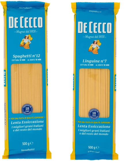 10x Pasta De Cecco 100% Italienisch Spaghetti n. 12 Nudeln 500g + 10x Linguine n. 7 500g Italian Gourmet Polpa 400g