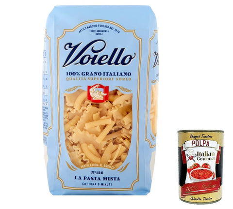 10x Voiello Pasta La Pasta Mista Nudeln 100 % italienische N 126 500g + Italian Gourmet Polpa 400g