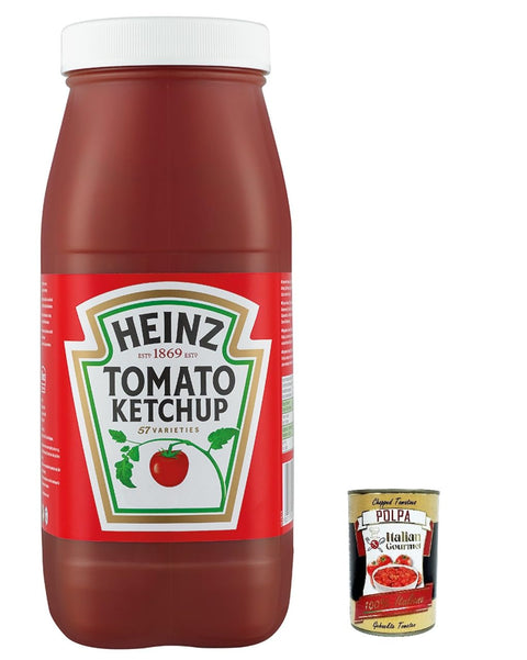 Tomatenketchup Tomato Ketchup sauce in Plastikkanne, 2, 35kg + Kostenlose Italian Gourmet Polpa di Pomodoro 400g Dose