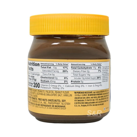 3x Nutella Peanut Aufstrich mit Kakao, Haselnüssen und Erdnüssen, 371 g
