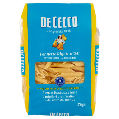 10x Pasta De Cecco 100% Italienisch Penne Mezzane Rigate N°241 Nudeln 500g + Italian Gourmet Polpa 400g