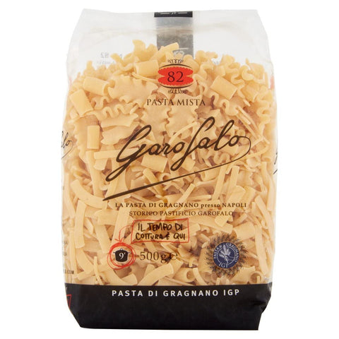 10x Garofalo Pasta di Gragnano IGP Pasta Mista N° 82 Hartweizengrieß Pasta 100% Neapolitanische Pasta Kurze Pasta Packung mit 500g