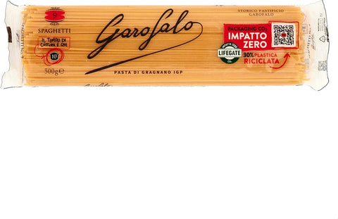 10x Spaghetti N° 9 Neapolitanische Hartweizengrieß Packung mit 500g Längliche Pasta IGP + Italian Gourmet polpa 400g
