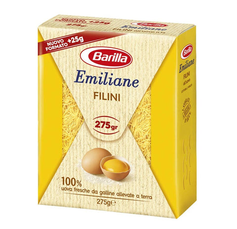 10x Barilla Emiliane Filini all'uovo n. 14 Nudeln mit ei 275g