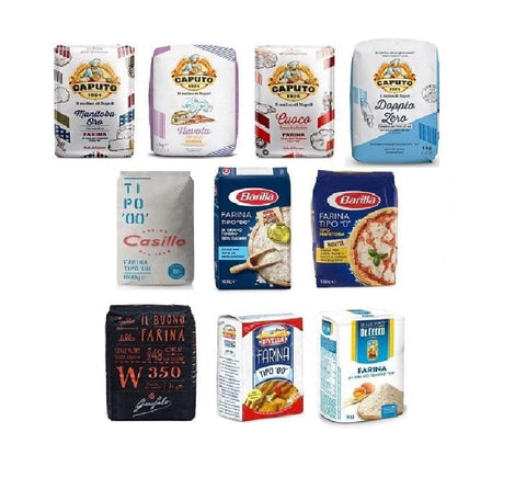 Testpaket Farine Italiane Italienisches Mehl Caputo De Cecco Divella Barilla Casillo (10 x 1Kg)