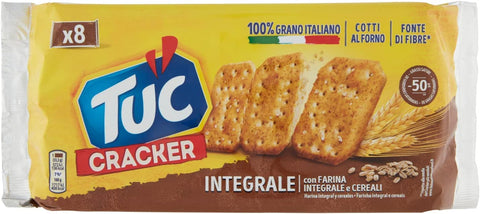 Tuc Cracker Integrale Vollkorn Salzgebäck Gesalzen mit Vollkornmehl und Cerealien 267g ( 8 x 33,3g )