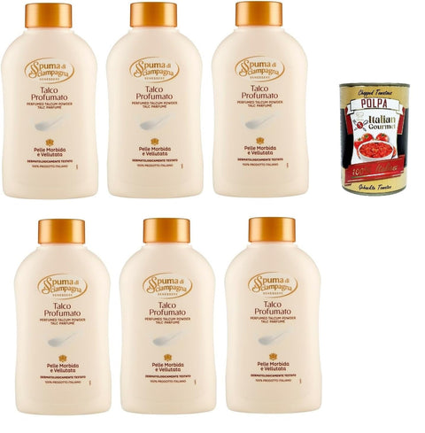 Spuma di Sciampagna Wohlbefinden Talk duftend – weiches und samtiges Leder 6x 200g + Italian Gourmet polpa 400g