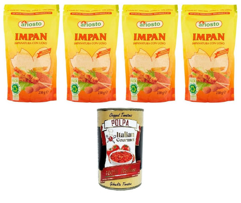 Ariosto Impan Impanatura con Uovo Impan-Panade mit Ei 4x230 g+ Italian Gourmet polpa 400g
