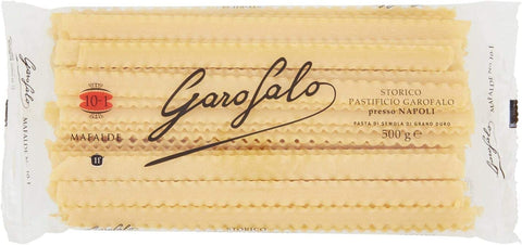 10x Mafalde N. 10-1 Neapolitanische Hartweizengrieß Packung mit 500g Pasta IGP + Italian Gourmet polpa 400g