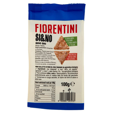 12x Fiorentini SI&NO Mini Gallette di Riso con Sale Marino BIO Mini-Reiskuchen mit Meersalz aus Biologischem Anbau 100g Knuspriger Snack Glutenfrei + Italian Gourmet polpa 400g