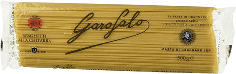 10x Garofalo Pasta di Gragnano IGP Spaghetti alla Chitarra N° 40-3 Hartweizengrieß Pasta Neapolitanische Pasta Packung mit 500g