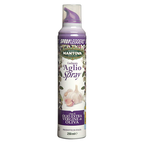 SPRAYLEGGERO Natives Olivenöl Extra Aromatisiert mit Knoblauch 250 ml - durch die Praktische Sprühflasche Können Sie bis zu 90 % des Öls Einsparen