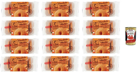 12x Matilde Vicenzi – Matilde's Donuts, rustikale Kekse mit Zitrusfrüchten, Haselnüssen und Mandeln, langsam gegarte Produkte, ideal zum Frühstück, Snack oder Snack, 200 g+ Italian Gourmet Polpa 400g