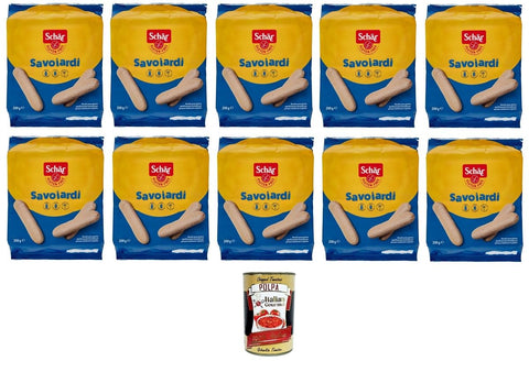 Schär Savoiardi Gluten Free,Glutenfreie Kekse Biscuits Cookie 10x 200g + Italian Gourmet polpa 400g