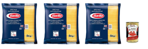 Pasta Barilla Spaghettoni Ristorante Nr. 7 italienisch Nudeln 3x 5kg pack + Italian Gourmet polpa