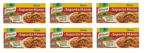 6x knorr dado saporito manzo brodo leckeres Rindfleisch Suppenwürfel Brühe 10 pz