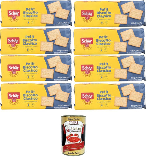 Schar Petit Biscotto classico senza glutine Schar Petit Classic glutenfreier Keks 8x165gr + Italian Gourmet polpa 400g